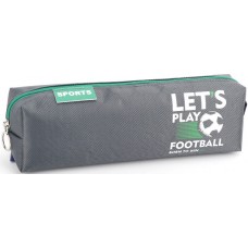 Пенал 1від., б/н,на блиск. сірий №KJ4002/Мандарин/(48)