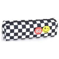 Пенал 1від., б/н,на блиск. чорно/білий №KJ4016/Мандарин/(48)