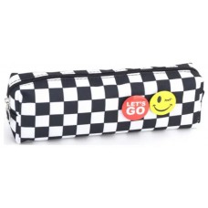 Пенал 1від., б/н,на блиск. чорно/білий №KJ4016/Мандарин/(48)