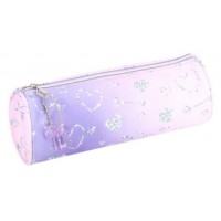 Пенал 1від., б/н,на блиск. рожевий №KJ4023/Мандарин/(27)