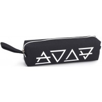 Пенал 1від., б/н,на блиск. "Знаки" чорний №KJ4052/Мандарин/(48)