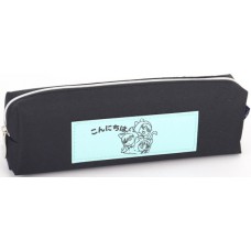 Пенал 1від., б/н,на блиск. чорний №KJ4054/Мандарин/(48)