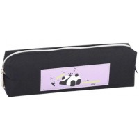 Пенал 1від., б/н,на блиск. чорно/фіолет №KJ4054/Мандарин/(48)