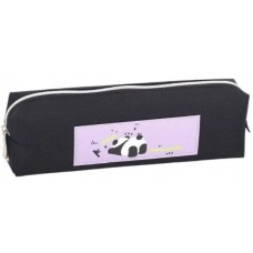 Пенал 1від., б/н,на блиск. чорно/фіолет №KJ4054/Мандарин/(48)