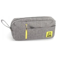 Пенал 1від.,2карм. б/н,на блиск. сірий №KJ4093/Мандарин/(30)