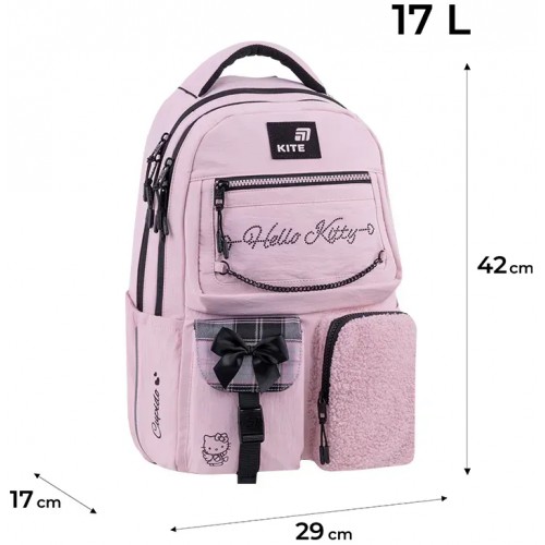 Рюкзак "Kite" Education teens 2587M Hello Kitty 2від.,2карм. №HK26-2587M-2