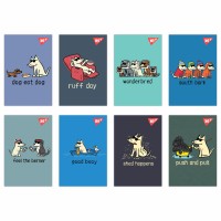 Блокнот А7 48арк. кліт. карт. Собаче життя,клей №152104/Yes/(40)(320)