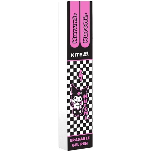 Набір ручок гел. "Kite" №HK25-069 Kuromi "пиши-стирай" 2шт у пеналі, 0,5мм синя(4)