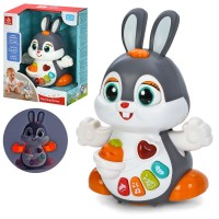 Іграшка розвиваюча "Зайчик Чеберяйчик" 19см,на бат-ці,в кор-ці,18х23,5х12,5см №HE9991