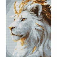 Алмазна мозаїка "Santi" Білий лев 40х50см,на підрамнику №956065