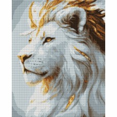 Алмазна мозаїка "Santi" Білий лев 40х50см,на підрамнику №956065