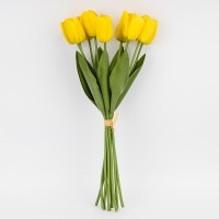 Букет тюльпанів 9 бутонів, жовтий 45см №2025-020(12)