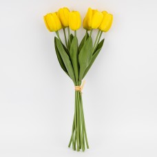 Букет тюльпанів 9 бутонів, жовтий 45см №2025-020(12)