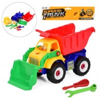 Конструктор Самоскид+бульдозер 28см,викрутки,гайковий ключ,в кульку 28х25х12см №5435-2(48)