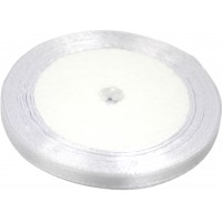 Стрічка атлас 0,6см/23м (біла) №001(10)