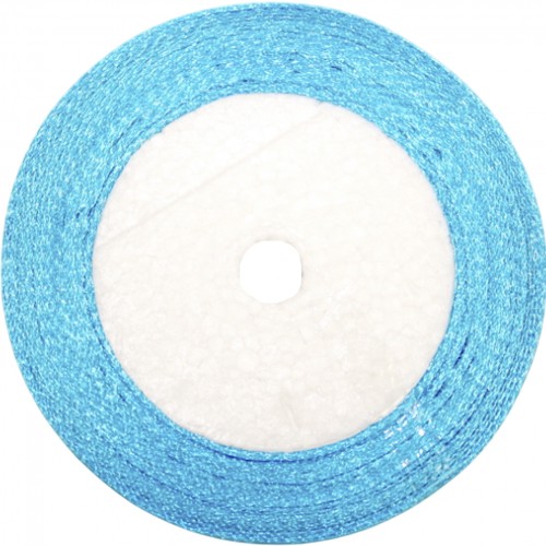 Стрічка атлас 0,6см/23м (блакитна) №068(10)