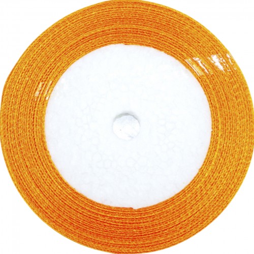 Стрічка атлас 0,6см/23м (помаранчева) №017(10)