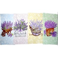 Рушник кухонний з мікрофібри 25х50см лаванда (32217) 4 вида №002-306 (20)