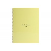 Зошит пруж. бок. А4 60арк. кліт. пласт. лимонний №O69161/Optima/(40)