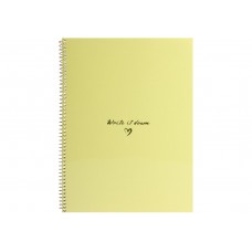 Зошит пруж. бок. А4 60арк. кліт. пласт. лимонний №O69161/Optima/(40)