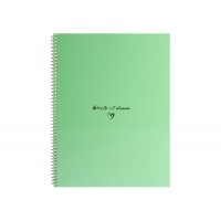 Зошит пруж. бок. А4 60арк. кліт. пласт. м'ятний №O69162/Optima/(40)