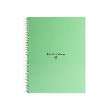 Зошит пруж. бок. А4 60арк. кліт. пласт. м'ятний №O69162/Optima/(40)