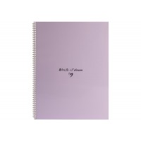 Зошит пруж. бок. А4 60арк. кліт. пласт. бузковий №O69164/Optima/(40)