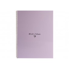 Зошит пруж. бок. А4 60арк. кліт. пласт. бузковий №O69164/Optima/(40)