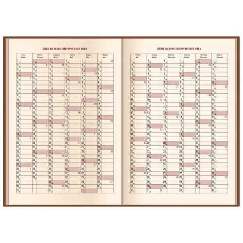 Ежедневник A5 Optima датированный 2025 Nubuck бордовый №O26159 (20)