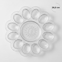 Підставка для 12 яєць скло "Скляна класика" 26,5см №2020-008(1)(12)