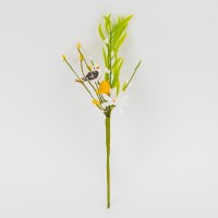 Гілка декор. "Пташка і крашанка" 33см  №5107-023/pink