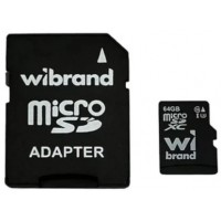 Карта пам`яті 64Gb Micro-SDXC (UHS-1 U3) Wibrand class10 (adapter SD)