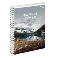 Зошит пруж. А4 80арк. кліт. карт.обкл. ВД-лак "Around the earth" №152449/Yes/