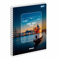 Зошит пруж. А4 80арк. кліт. карт.обкл. ВД-лак "City Magic" №152448/Yes/