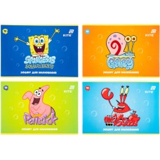 Зошит для малюв. на скобі 12/100 А4 "SpongeBob SquarePants"лак+УФ№SB26-241/Kite/(20)(200)