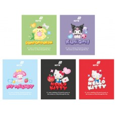 Зошит 24арк. кліт. "Kite" фольга + УФ лак об'ємний Hello Kitty Mix №HK26-238-2(20)(320)