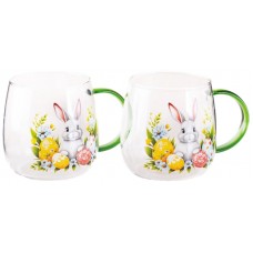 Набір чашок керам. (2шт) 420мл "Viva Easter Rabbit" №BCR7590R