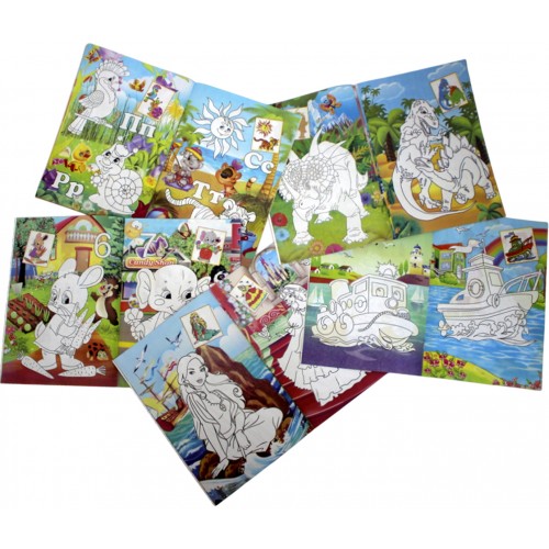 Книжки-розмальовки А5 фон мікс/Септіма/(50)