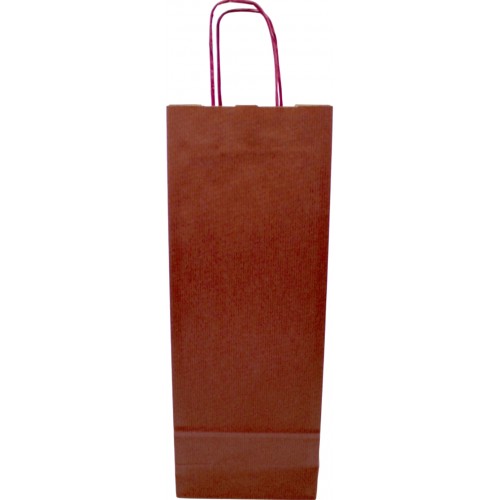 Пакет подарунковий під пляшку 15х8х40см бордовий