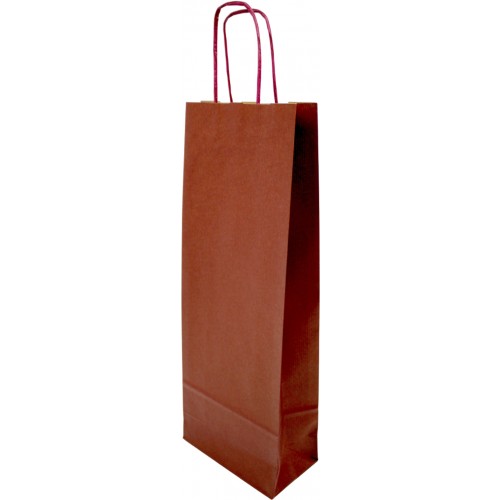 Пакет подарунковий під пляшку 15х8х40см бордовий