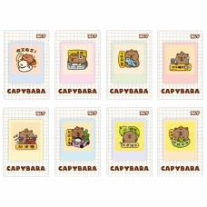 Блокнот А7 48арк. кліт. Capypara,клей мікс №152574/Yes/(40)