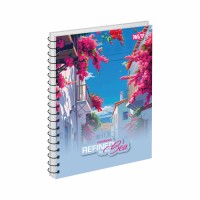 Блокнот пруж. А5 80арк. кліт. карт. обкл. ВД-лак Refined Sea.Рink №152428/Yes/