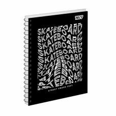 Блокнот пруж. А5 80арк. кліт. карт. обкл. ВД-лак Skate life №152441/Yes/