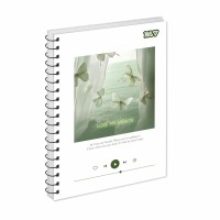 Блокнот пруж. А5 80арк. кліт. карт. обкл. ВД-лак Мелодія мрії №152317/Yes/