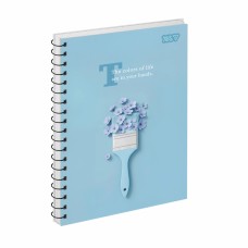 Блокнот пруж. А5 80арк. кліт. карт. обкл. ВД-лак Фарби життя. Блакитний №152446/Yes/