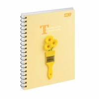 Блокнот пруж. А5 80арк. кліт. карт. обкл. ВД-лак Фарби життя. Жовтий №152445/Yes/