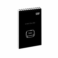 Блокнот пруж. А5 80арк. кліт. карт. обкл. ВД-лак A world without borders.Enter№152482/Yes/