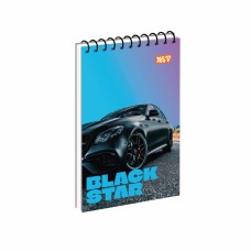 Блокнот пруж. А6 80арк. кліт. карт. обкл. ВД-лак Dark Speed №152478/Yes/