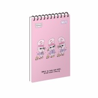 Блокнот пруж. А6 80арк. кліт. карт. обкл. ВД-лак Esther Bunny №152323/Yes/