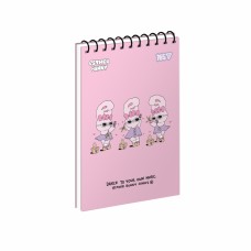 Блокнот пруж. А6 80арк. кліт. карт. обкл. ВД-лак Esther Bunny №152323/Yes/